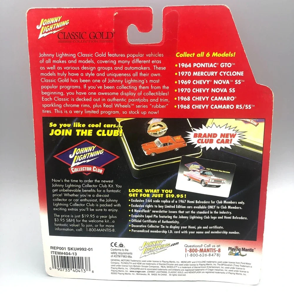 Johnny Lightning Classic Gold 1964 Pontiac GTO Black Diecast 1:64 Real Wheels